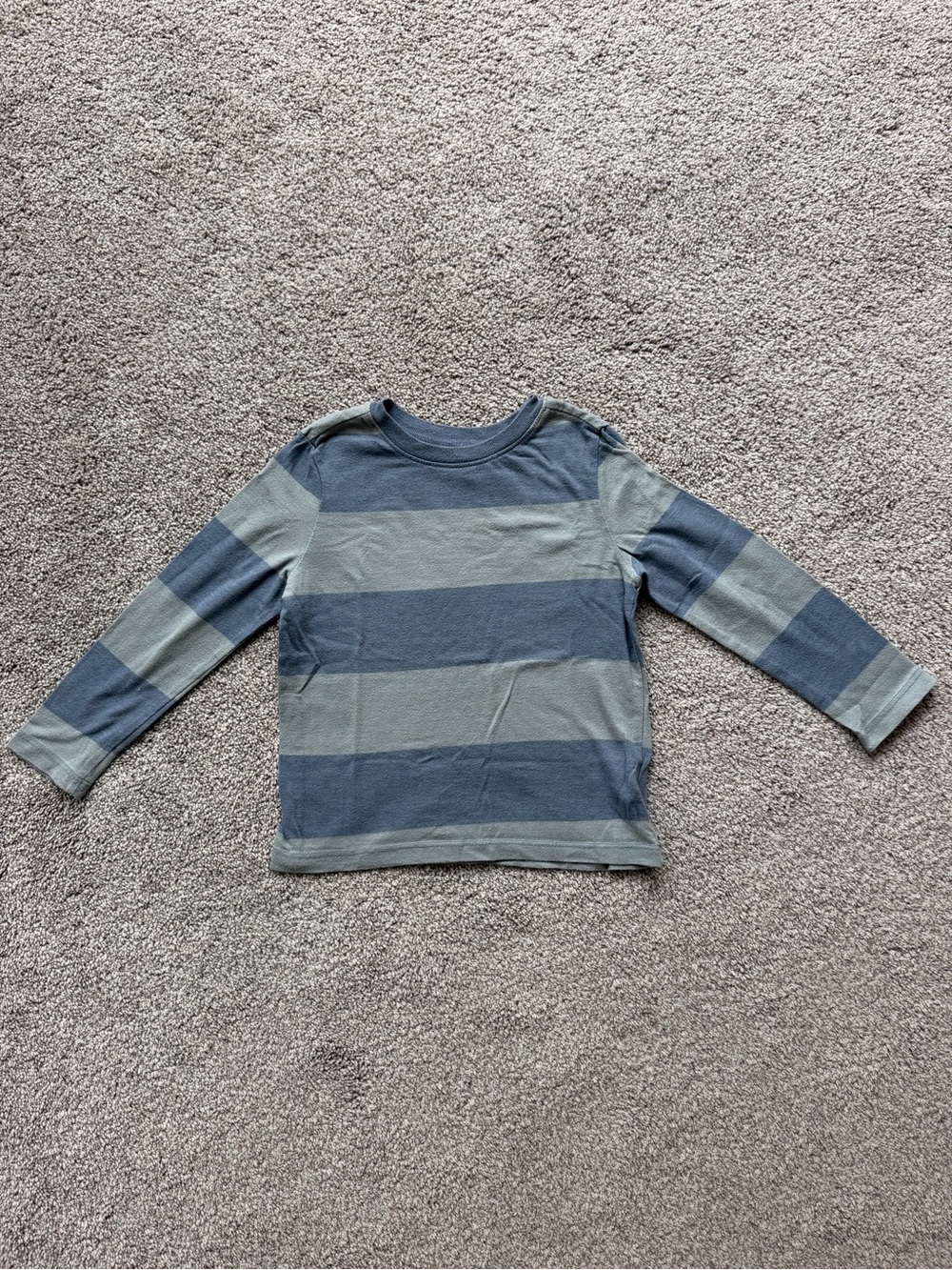 Old Navy Boys Long-Sleeve Wide Stripe Tee in Blue